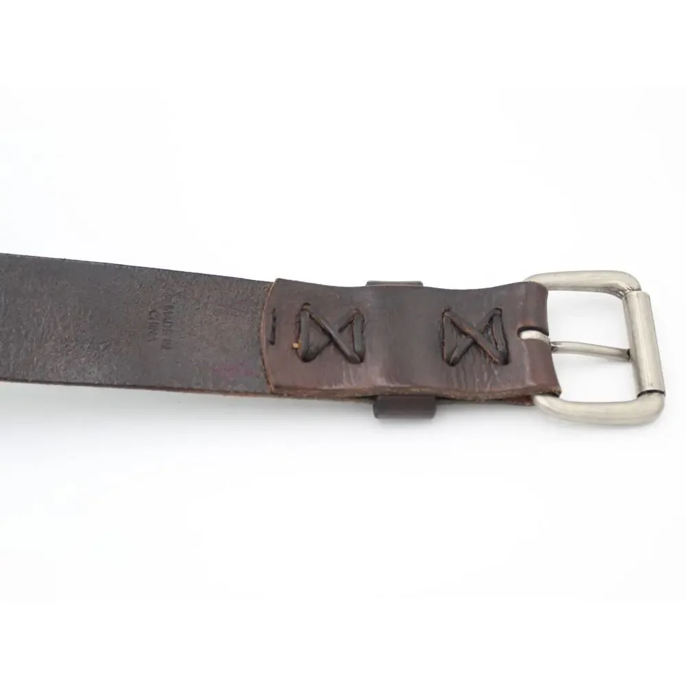 Polo Ralph Lauren Belt Mens 38 95 cm Brown Leather Distressed Casual Workwear